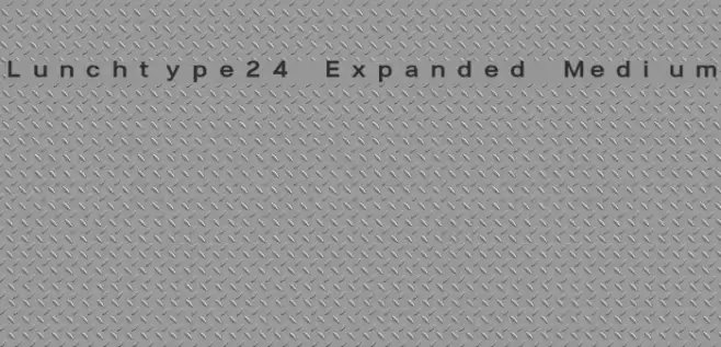 Lunchtype24 Expanded Medium Font examples