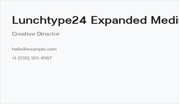 Lunchtype24 Expanded Medium Business Card