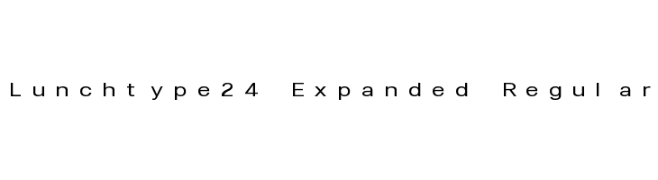 Lunchtype24 Expanded Regular Font