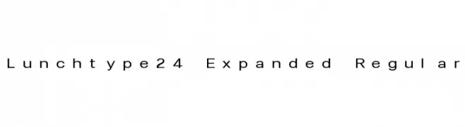 Lunchtype24 Expanded Regular  Frei Schriftart Herunterladen