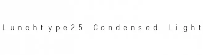 Lunchtype25 Condensed Light  les polices de caractères gratuit tlcharger