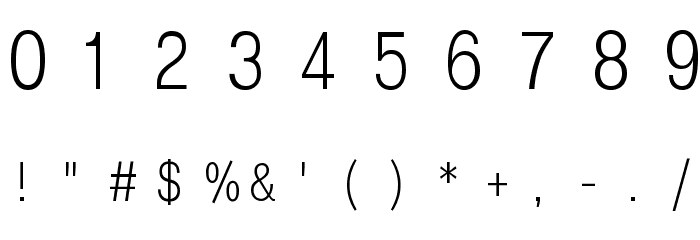 Lunchtype25 Condensed Light Font OTHER CHARS