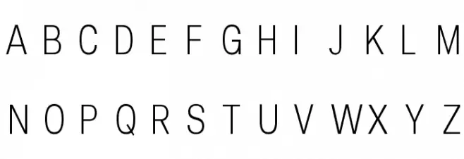 Lunchtype25 Condensed Light Schriftart Groß