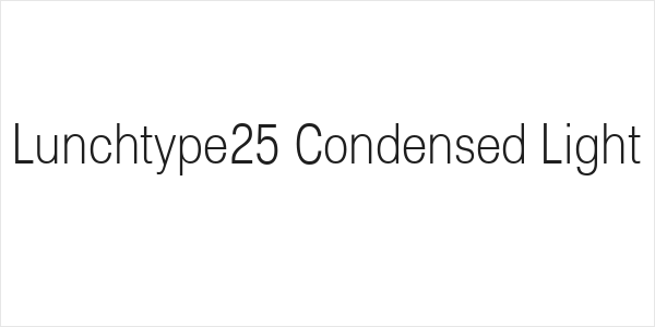 Lunchtype25 Condensed Light Logo