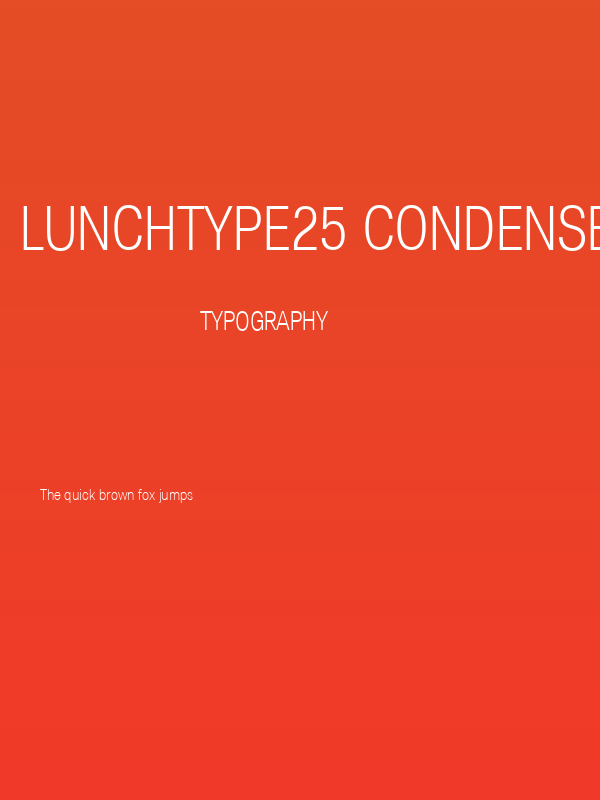 Lunchtype25 Condensed Light Poster