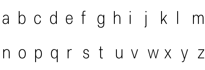 Lunchtype25 Condensed Light Font LOWERCASE