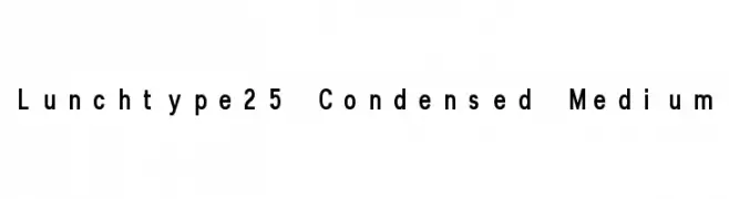 Lunchtype25 Condensed Medium  フリーフォントのダウンロード