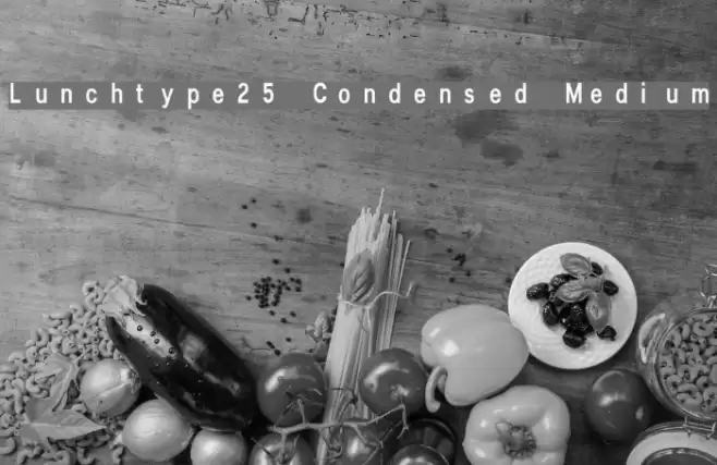 Lunchtype25 Condensed Medium Font examples