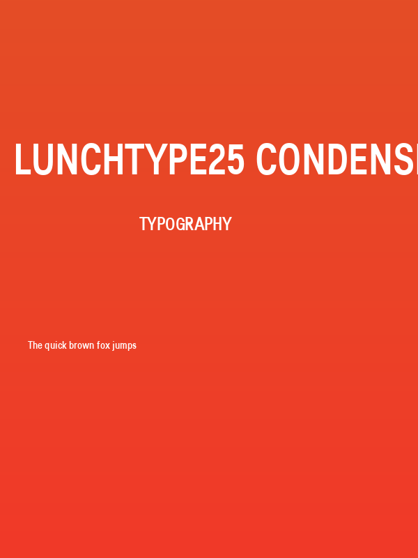 Lunchtype25 Condensed Medium Poster