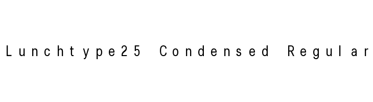 Lunchtype25 Condensed Regular Font
