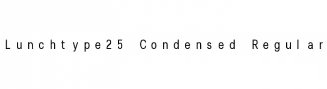 Lunchtype25 Condensed Regular  les polices de caractères gratuit tlcharger