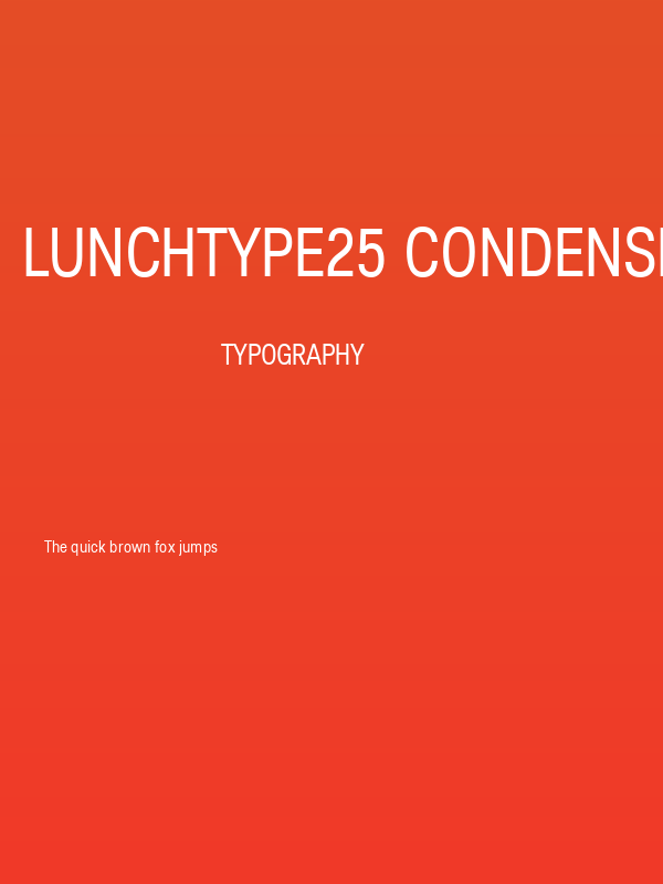 Lunchtype25 Condensed Regular Poster