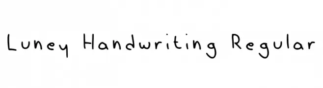 Luney Handwriting Regular  Frei Schriftart Herunterladen