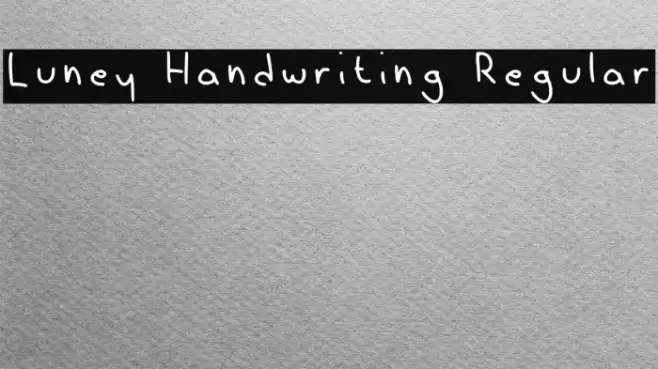 Luney Handwriting Regular Example 2