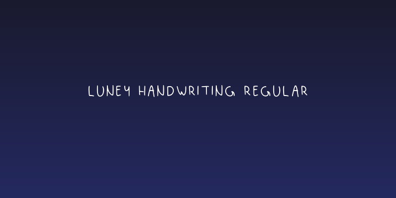 Luney Handwriting Regular Social Header