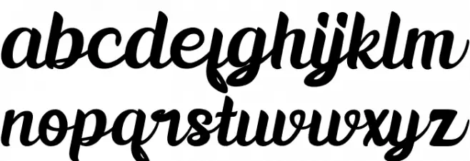 Lunik Sangat Schriftart Kleinbuchstaben