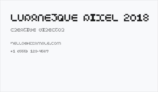 Lupanesque Pixel 2018 Business Card