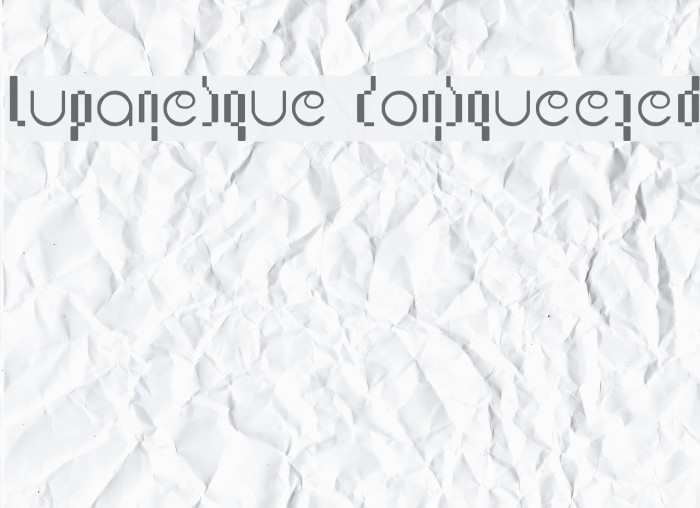 Lupanesque consqueezed Font examples