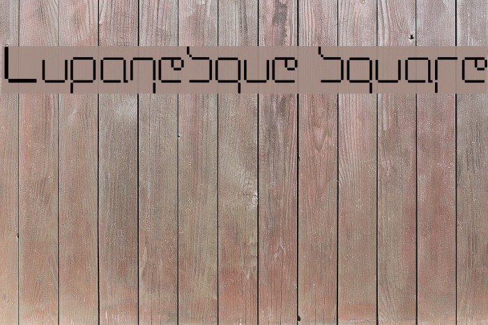 Lupanesque square Font examples