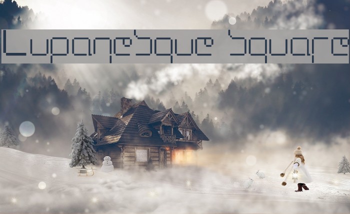 Lupanesque square Font examples