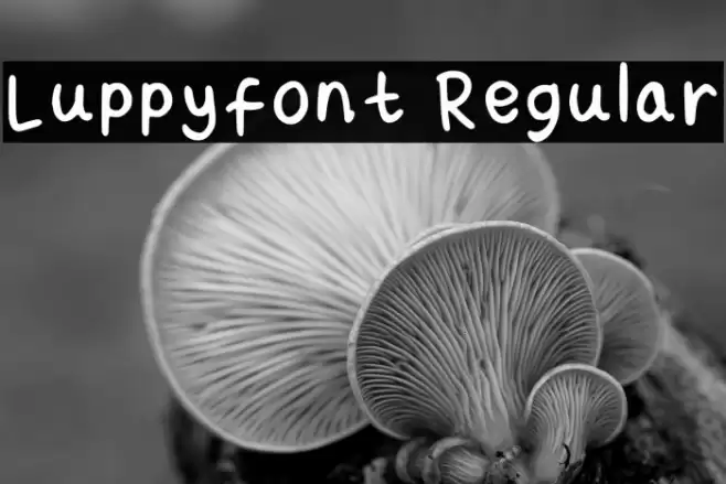 Luppy_font Regular Fuentes examples