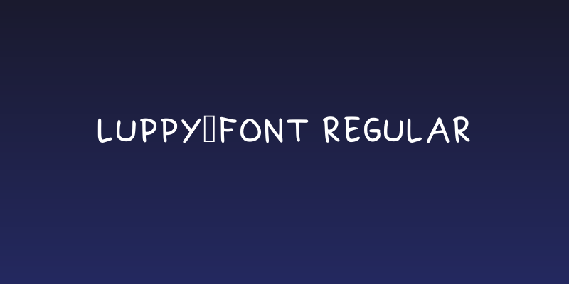 Luppy_font Regular Social Header