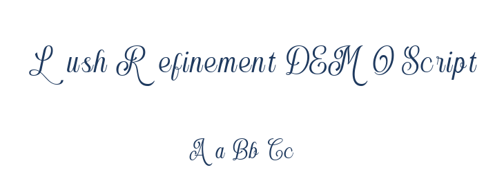 Lush Refinement DEMO Script Font Preview