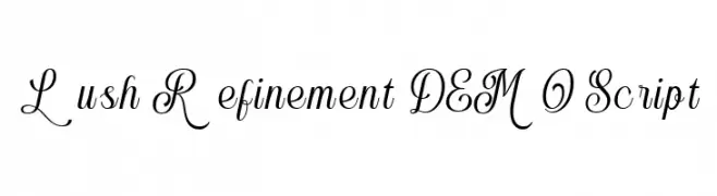 Lush Refinement DEMO Script  フリーフォントのダウンロード