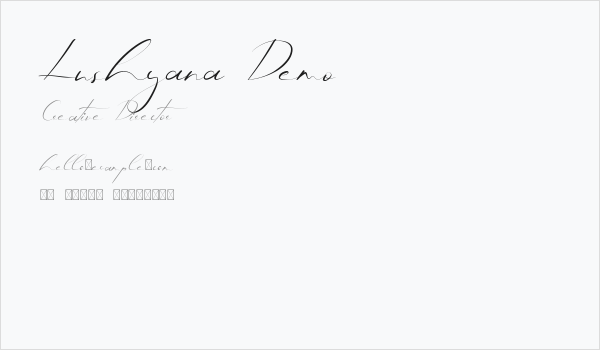 Lushyana Demo Business Card