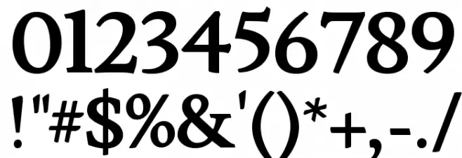 Lusitana Bold Font OTHER CHARS