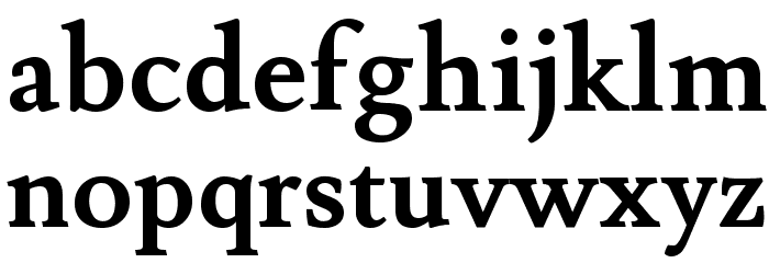 Lusitana Bold Font LOWERCASE