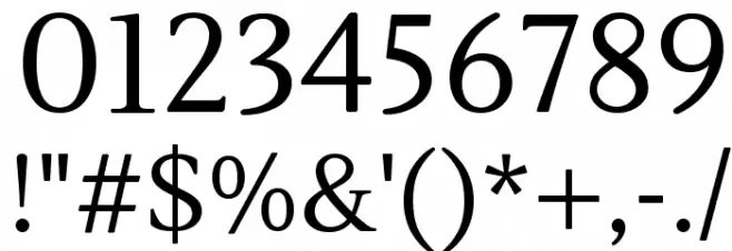 Lustria Font Alte caractere