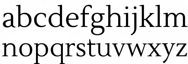 Lustria Font Litere mici