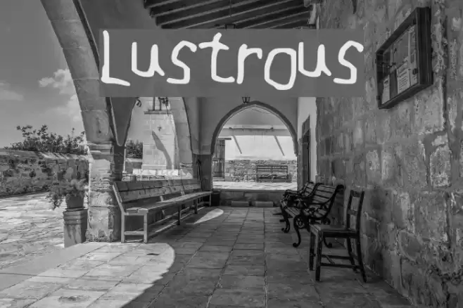 Lustrous Font examples