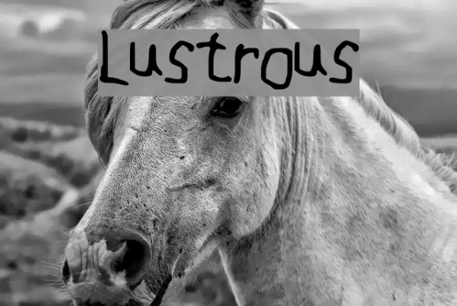 Lustrous Font examples