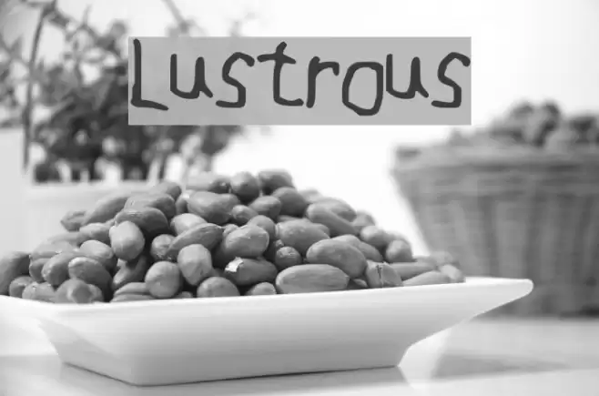 Lustrous Font examples
