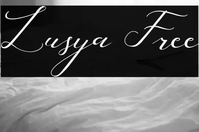 Lusya Free Font examples