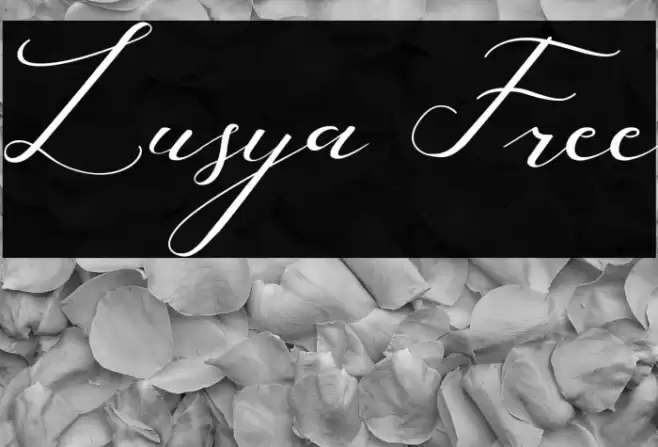 Lusya Free Font examples