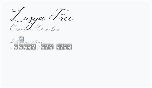 Lusya Free Business Card