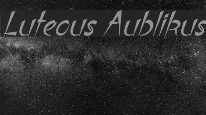 Luteous Aublikus Font examples