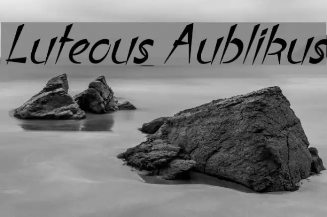 Luteous Aublikus Font examples
