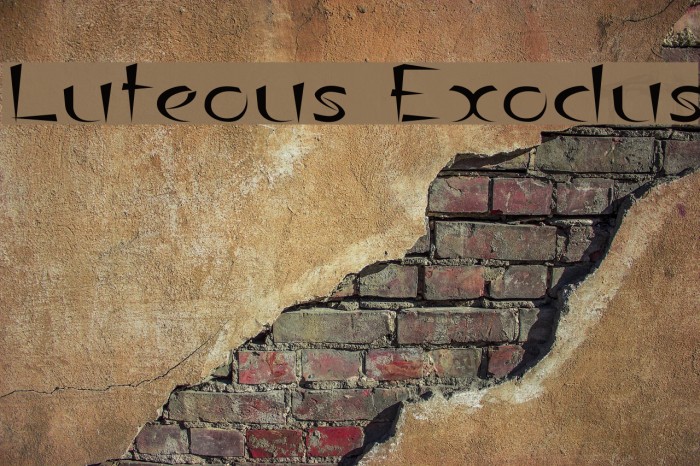 Luteous Exodus Font examples