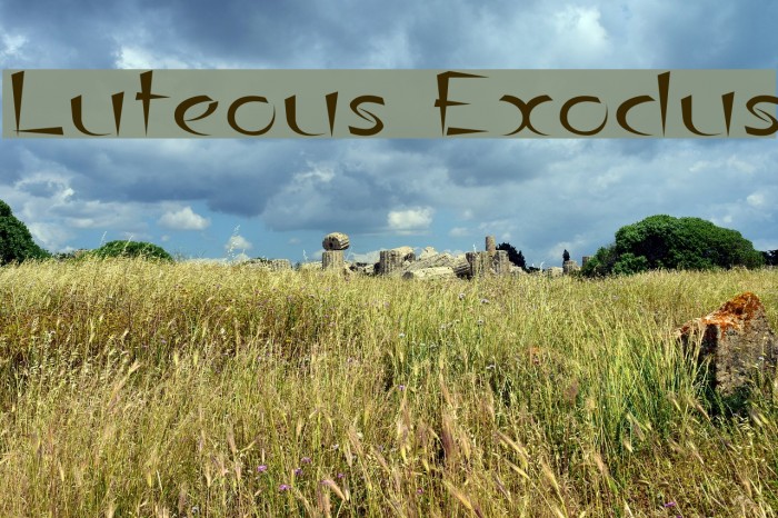 Luteous Exodus Font examples