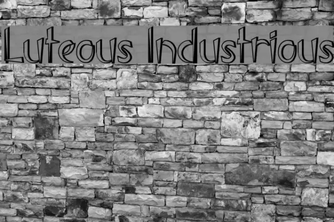 Luteous Industrious Font examples