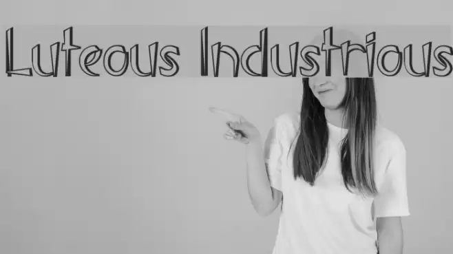 Luteous Industrious Font examples