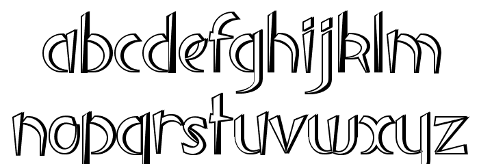 Luteous Industrious Font LOWERCASE