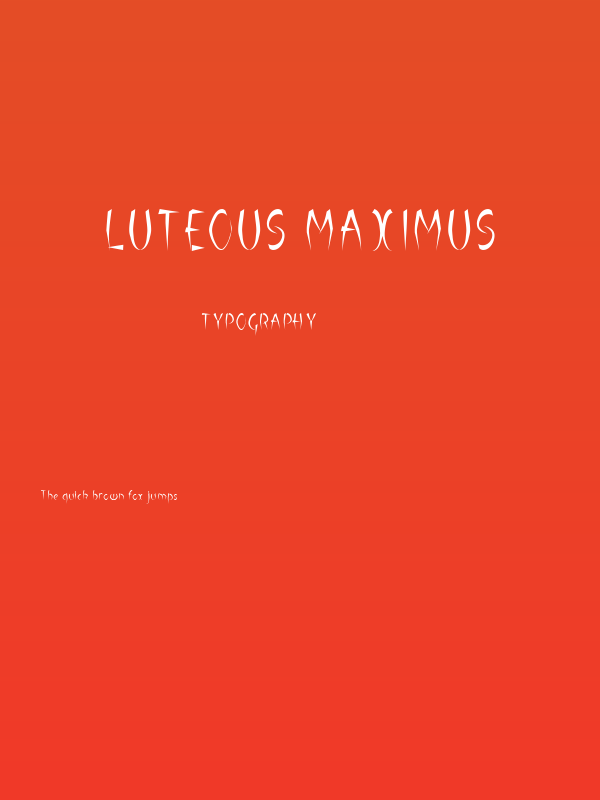 Luteous Maximus Poster