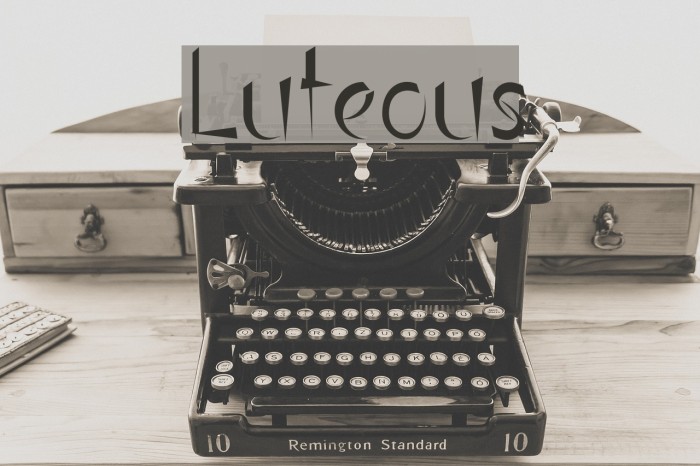 Luteous Font examples
