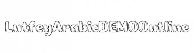 Lutfey Arabic DEMO Outline  Free Fonts Download