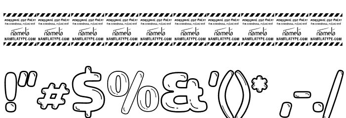 Lutfey Arabic DEMO Outline Font OTHER CHARS